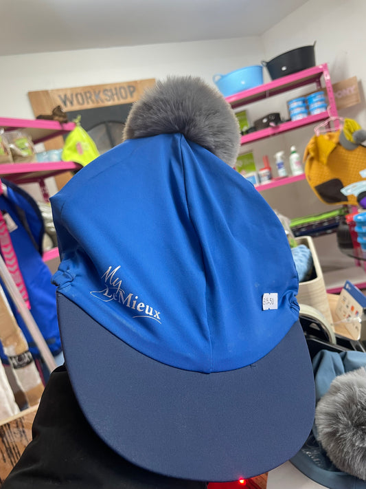 Pom Hat Silk Benetton Blue